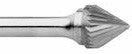 Style J 60° Included Angle Carbide Burrs