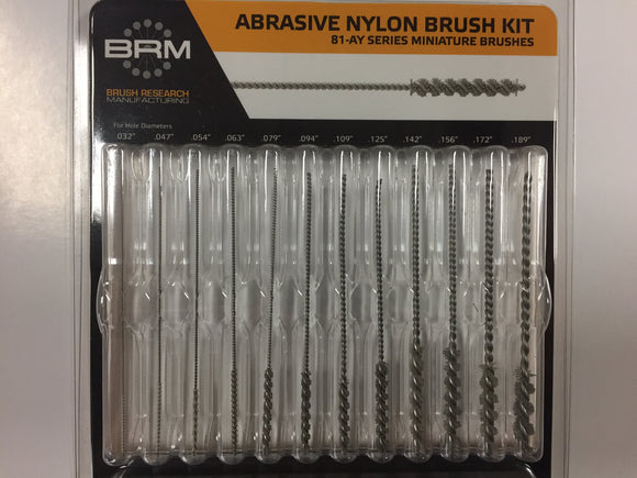 Abrasive Nylon Miniature Brush Kit- Series 81-AY,  .032 - .189
