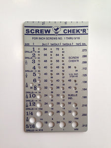 SC.02110 Screw Chek'r/Indentifier (Inch), Metal