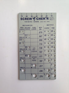 SC.02120 Screw Chek'r/Indentifier (Metric), Metal